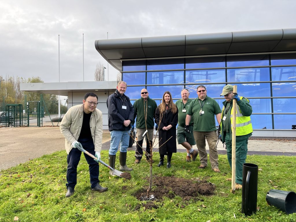 Planting a tree for the Queens Canopy